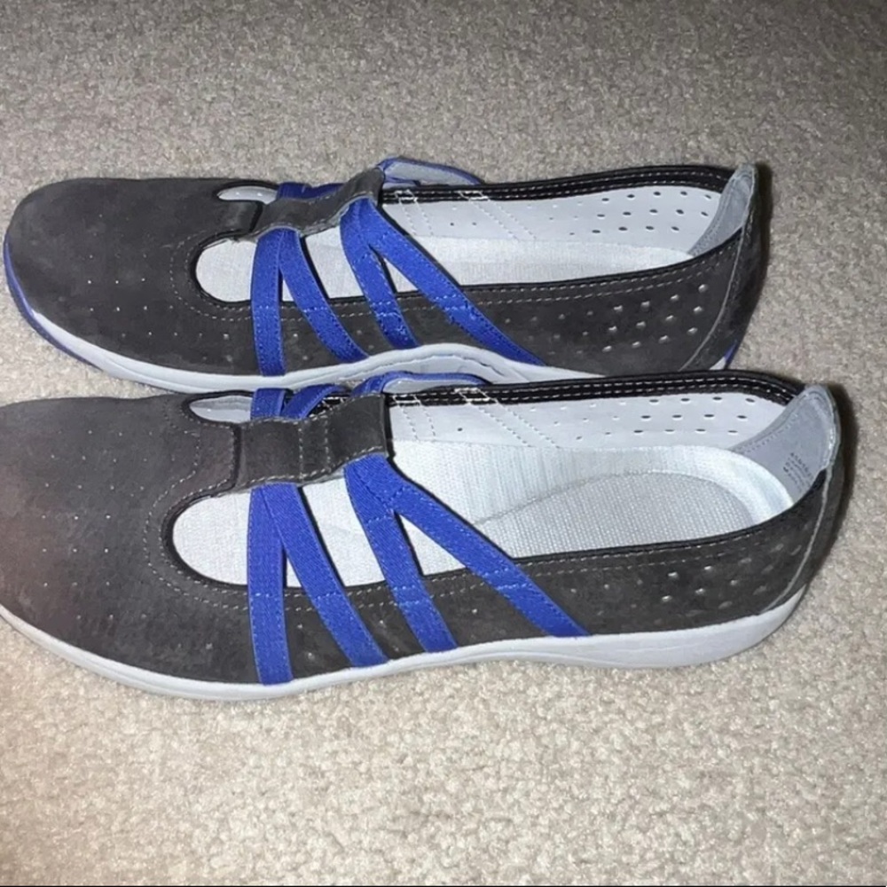 VGUC Dansko Slip On Shoes Black/Blue With Elastic Women's 9.5-10 EU 40
